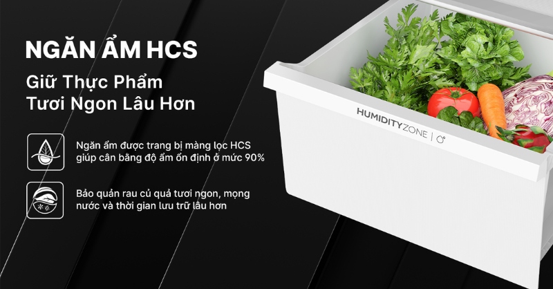 Ngăn ẩm HCS trên tủ lạnh Aqua