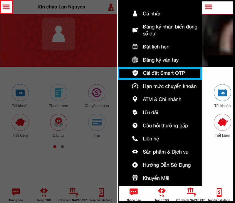 Cài đặt Smart OTP