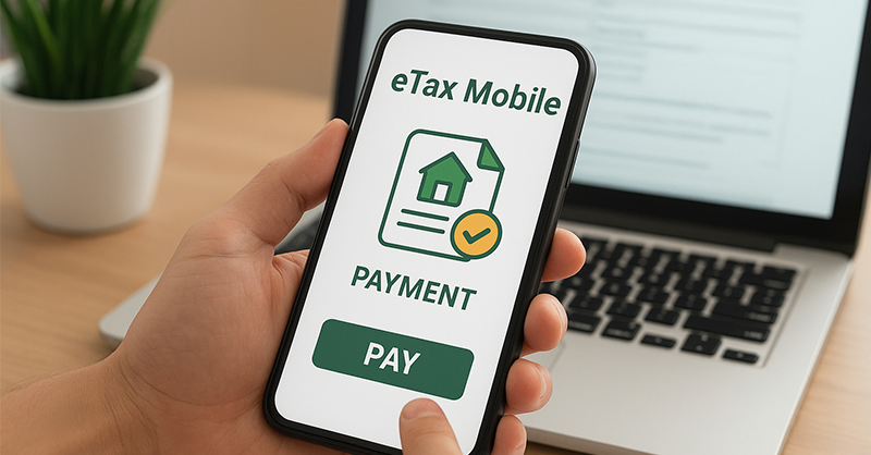 Nộp thuế đất online trên ETax Mobile