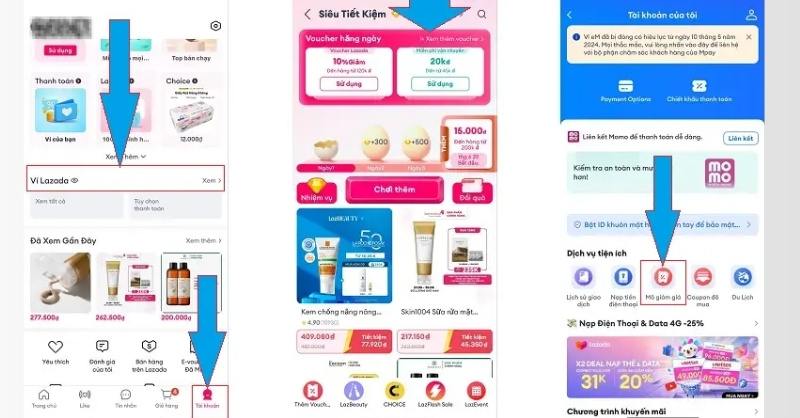 Xóa từng mã giảm giá trong ví Voucher Lazada